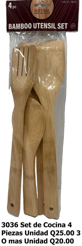 BONITA SET DE PALETAS DE BAMBOO 4PC