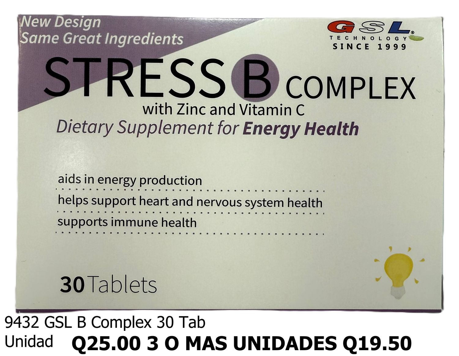 GSL B COMPLEX 30 TAB