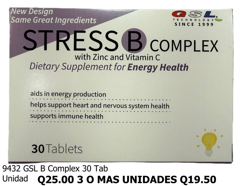 GSL B COMPLEX 30 TAB