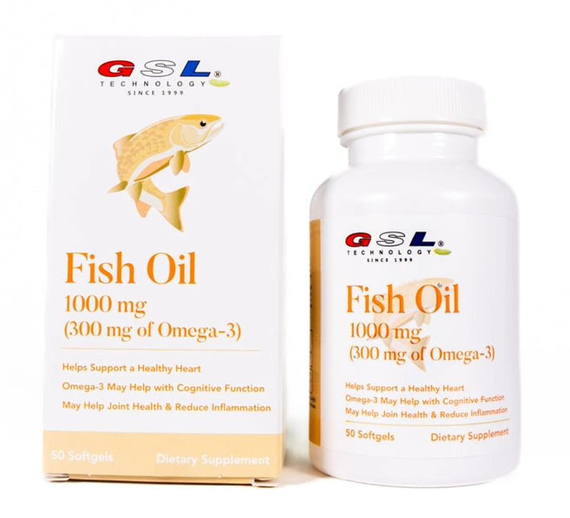 GSL FISH OIL 1000MG OMEGA 3 50 PASTILLAS GEL