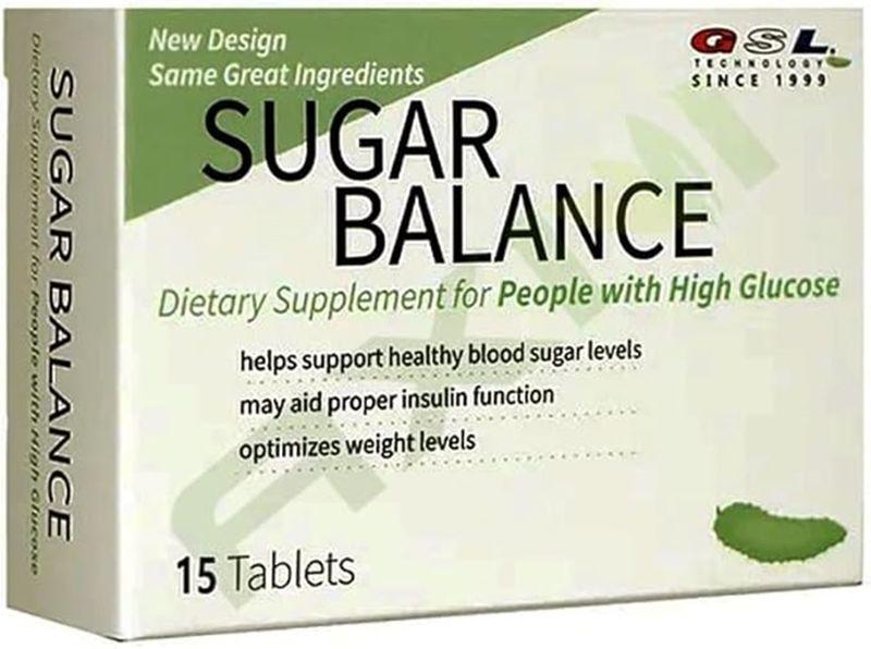 GSL SUGAR BALANCE SUPLEMENTO 15 TABLETAS