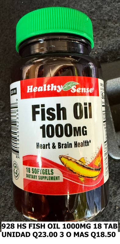 HS FISH OIL 1000MG FSCO 18 CAPSULAS GEL
