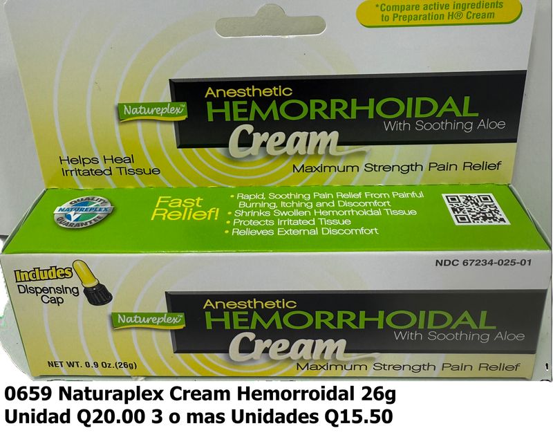 NATURAPLEX CREAM HEMORROIDAL  26 G