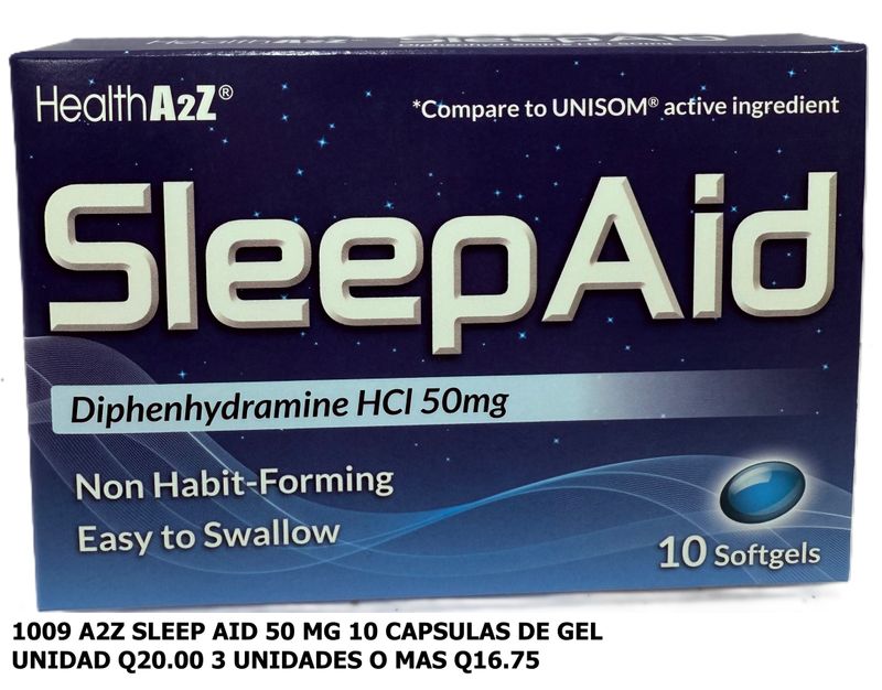 A2Z SLEEP AID HCI 50MG 10 CAPSUL