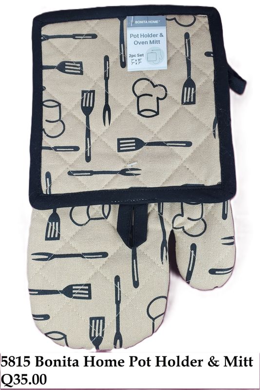 BONITA HOME POT HOLDER &amp; MITT  GUANTE E INSULADOR 2PCS