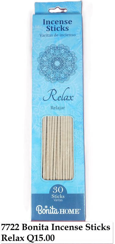 BONITA INCENSE STICKS INCIENZO BARILLAS AROMAS SURTIDO PAQUETE DE 30PK
