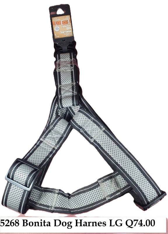 BONITA PET DOG HARNESS LG Harnes Para Perro Grande CON REFLECTOR FLOURECENTE.