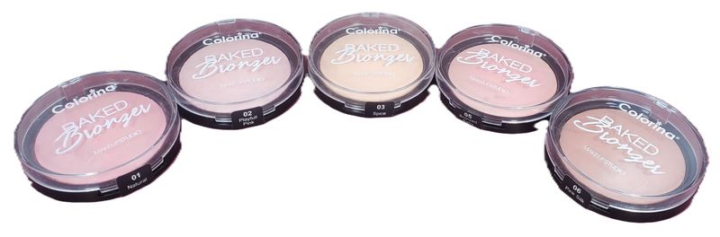 BRONCER Y BLUSH BAKED SURTIDO 5 TONOS MAKEUP STUDIO