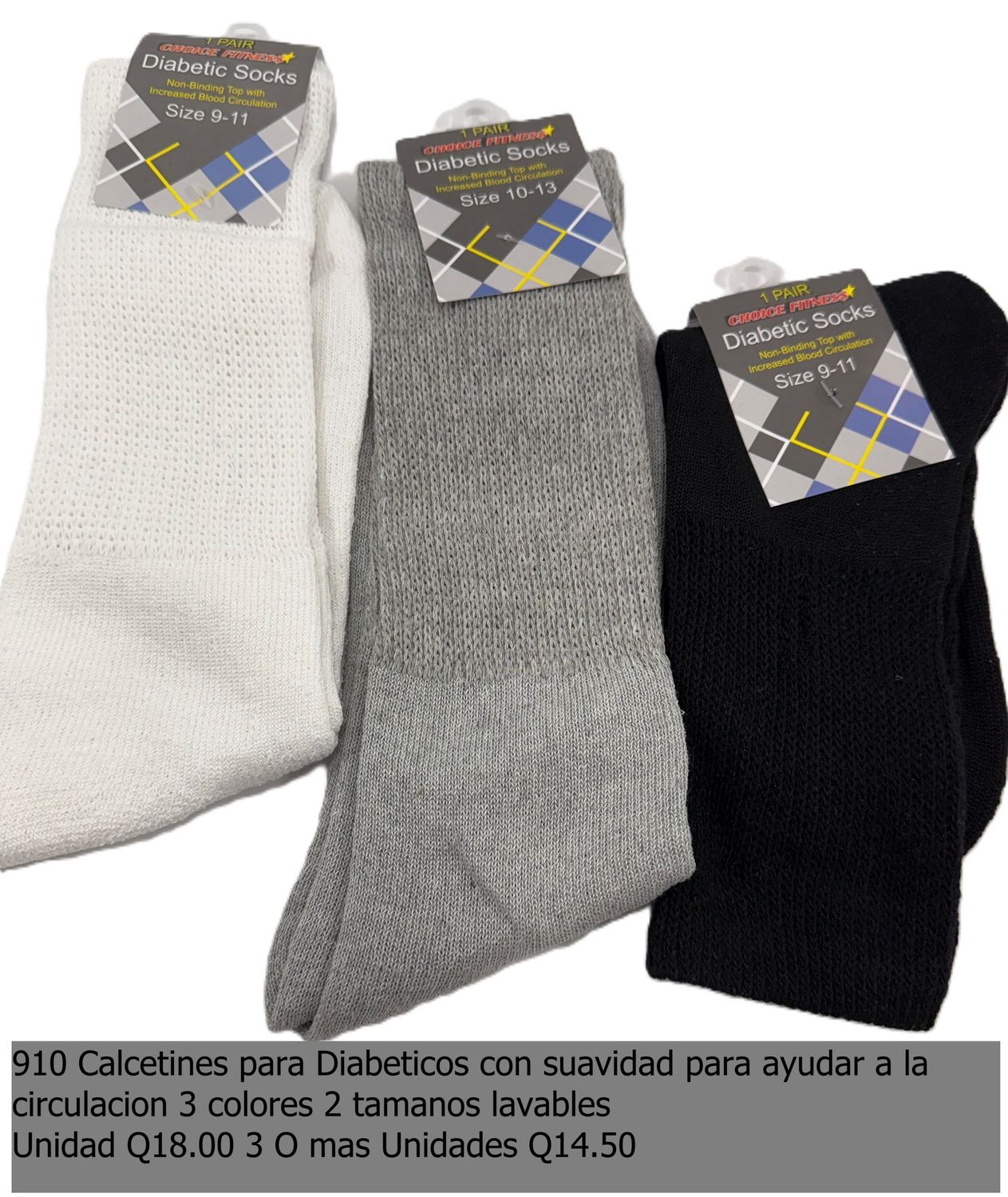 CHOICE CALCETIN ESPECIAL PARA PERSONAS  DIABETICAS 1PAR