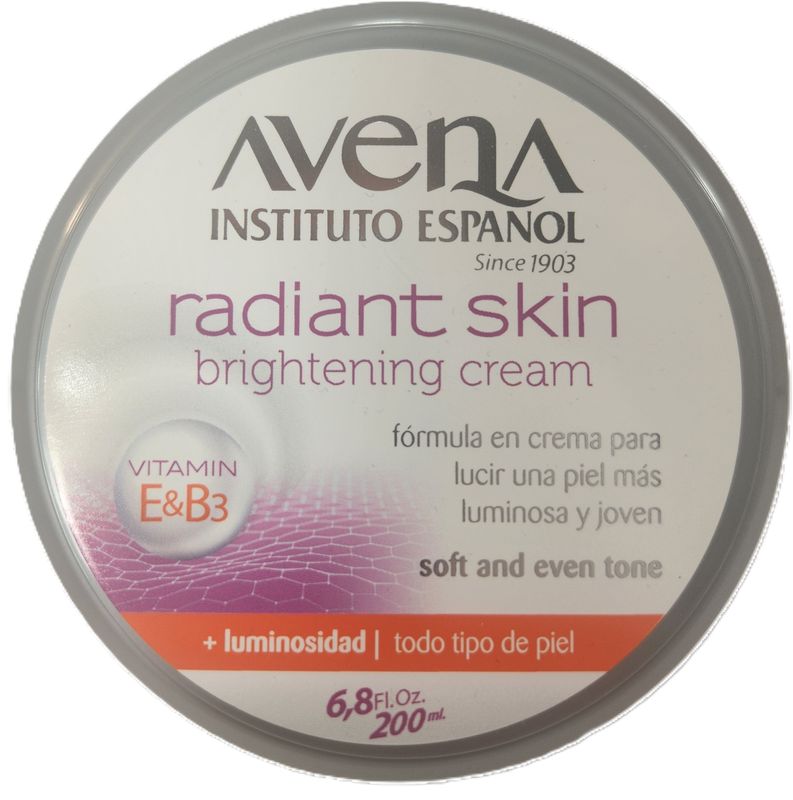 AVENA RADIANT SKIN VIT E Y B3 200ML