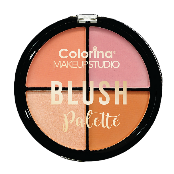 COLORINA BLUSH &amp; BRONZER  PALETA 4 TONOS DE CALIDAD MAKEUPSTUDIO