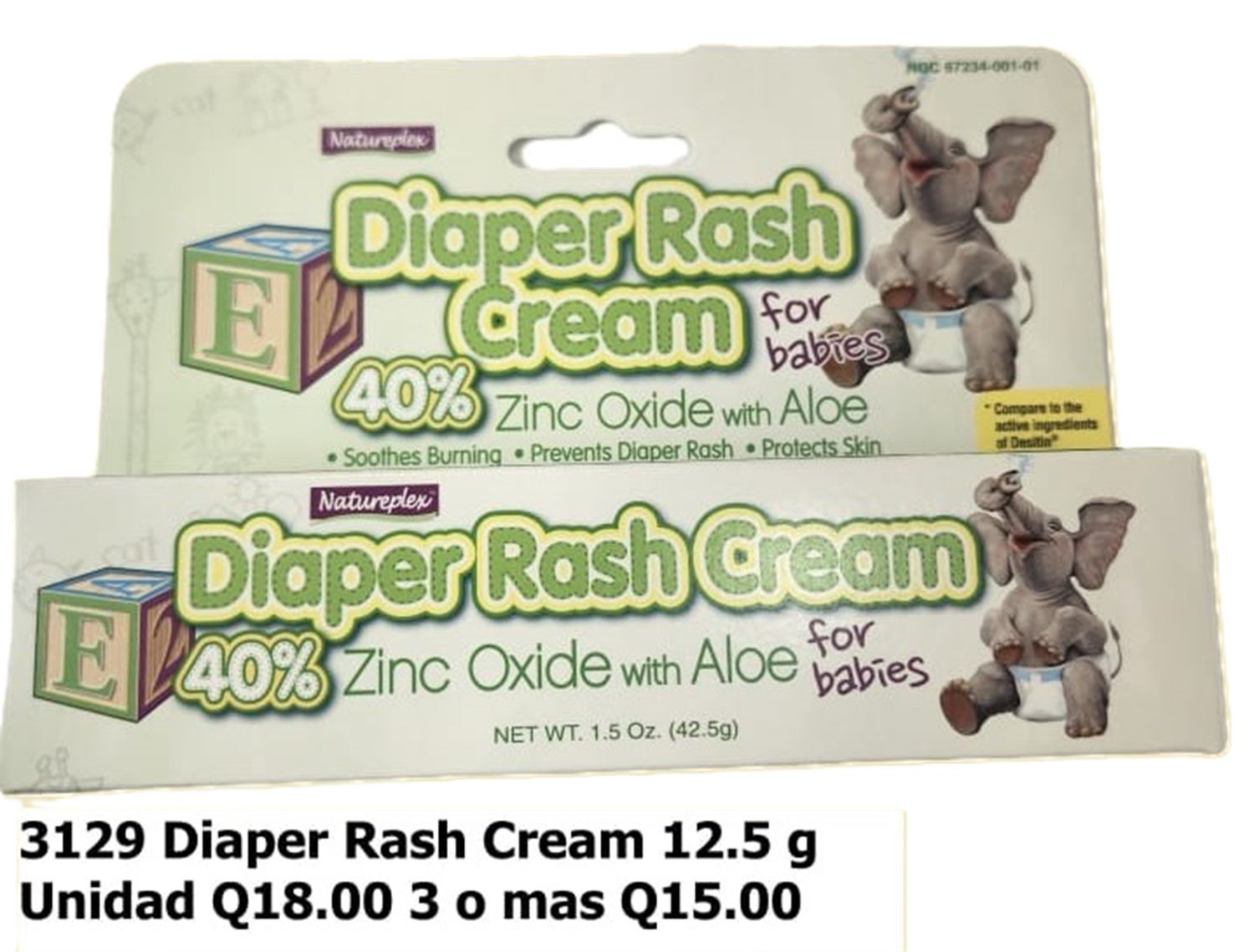 DIAPER RASH CREMA DE BEBE 42.5G 40% ZINC OXIDE