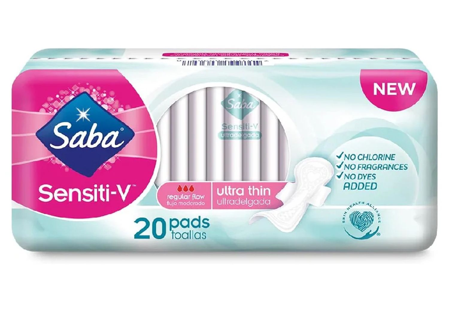 SABA ULTRATHIN SENSITI-V TOALLAS FEMENINA  20PK