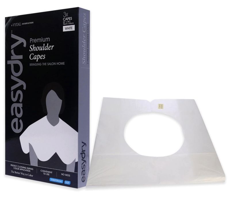 EASY DRY WHITE SHOULDER CAPE 3PK 3 CAPAS EN EL PAQUETE