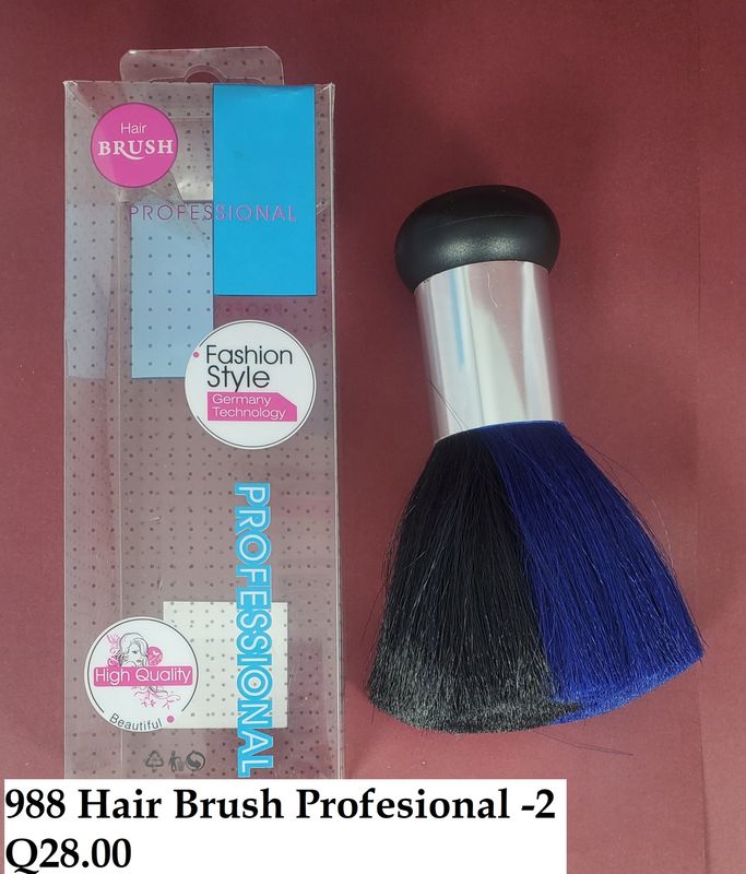 HAIR BRUSH PROFESIONAL, cepillo de peluquero para el cuello: negro, Azul, cerdas de nailon, mango de plástico, cepillo de pelo para peluqueros o profesionales de salón