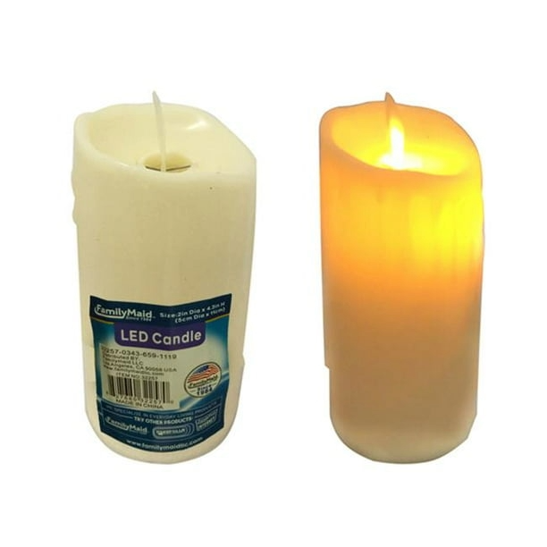 LED CANDLE VELADORA PARPADEANTE DE LED FamilyMaid 32257 5 x 11 cm LED Flameless Flickering Candle, Yellow