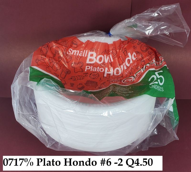 MIL DE PLATO #6 HONDO 25 UNIDADES