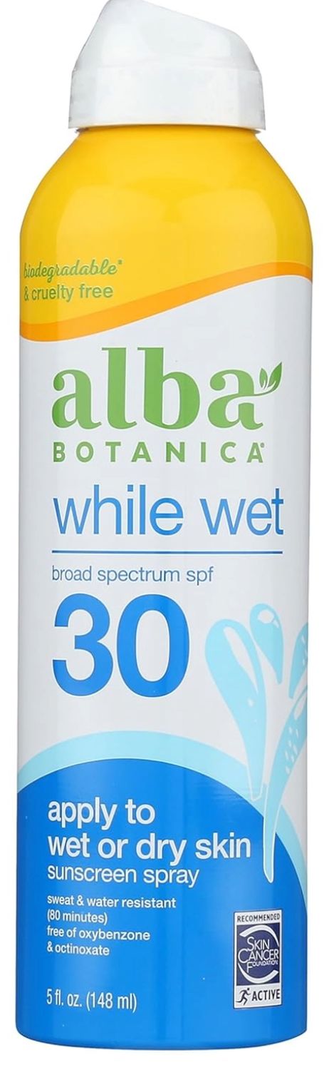 ALBA BOTANICA Spray protector solar húmedo SPF 30, 5 FZ Exp 12/2026