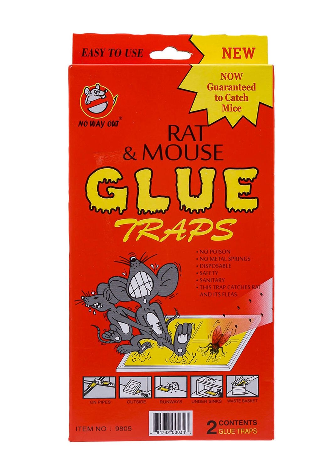 GLUE PEGAMENTO RATAS  TRAMPAS 2PK