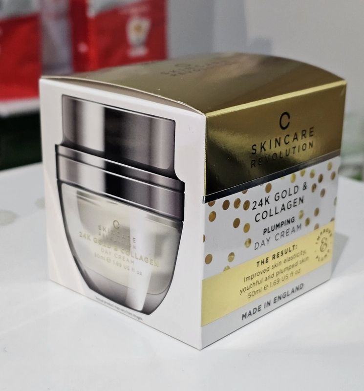 SKINCARE 24K GOLD DAY CREAM 50ML, Skincare Recolution 24k Gold And Collagen Plumping Day Cream 50 ML New Stock