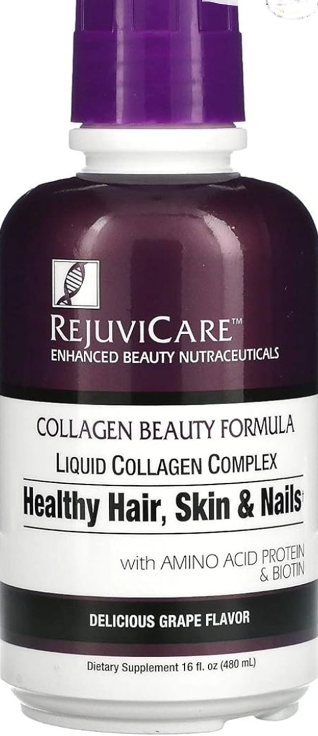 REJUVICARE COLLAGEN BEAUTY LIQUIDO 480ML, Fórmula de belleza de colágeno Uva - 16 oz
