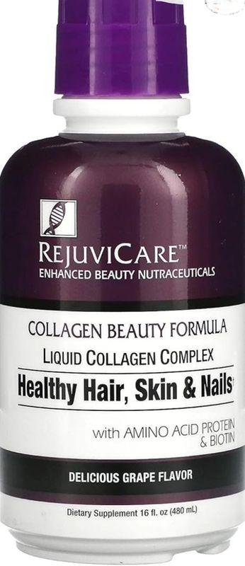 REJUVICARE COLLAGEN BEAUTY LIQUIDO 480ML, Fórmula de belleza de colágeno Uva - 16 oz
