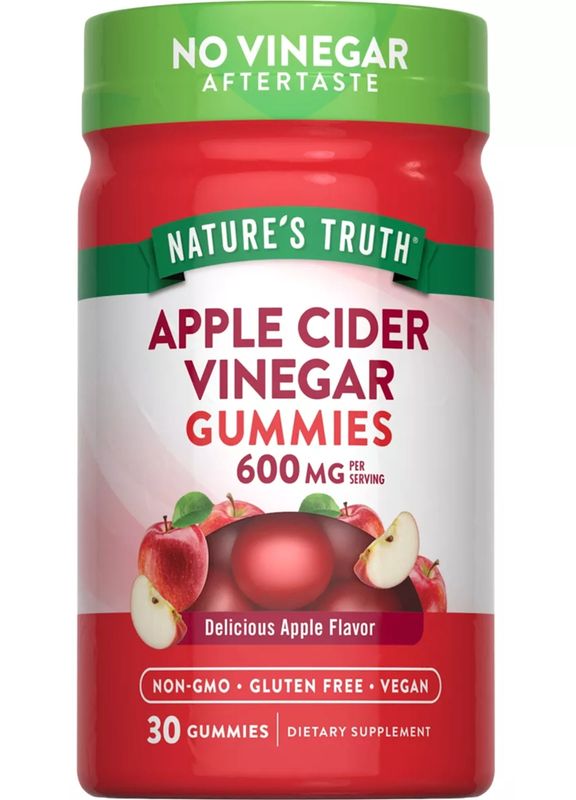 NATURE&#39;S TRUTH APPL CIDER VINEGAR 30 GUMMIES 600MG