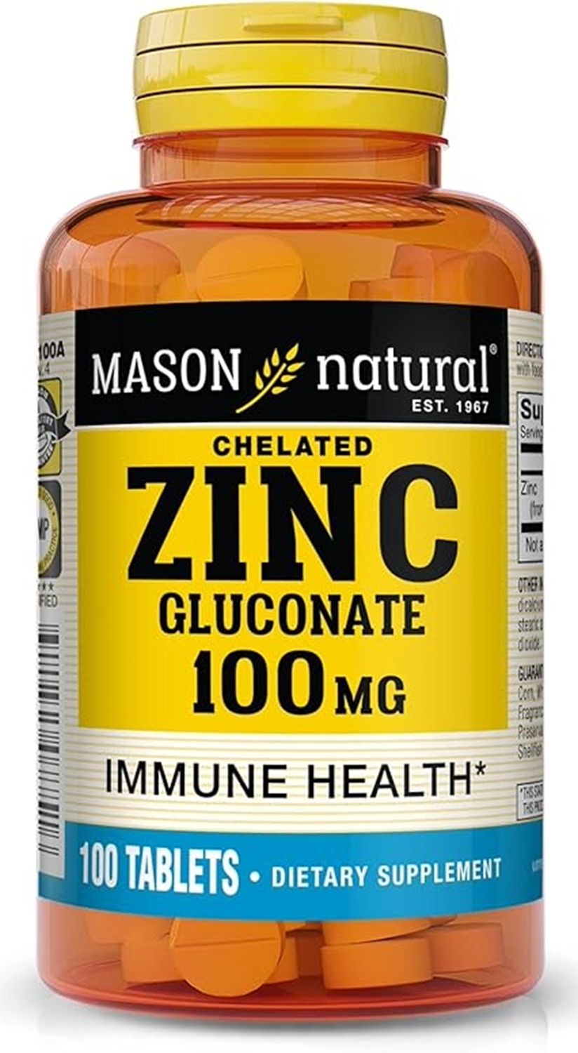 MASON ZINC GLUCONATE 100MG 100T MASON NATURAL Zinc 100mg 100 Tabs