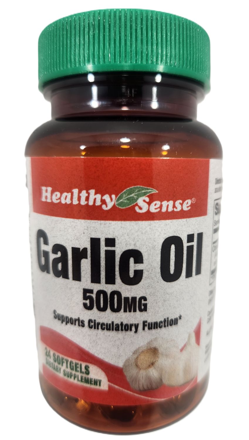 HEALTHY SENSE  GARLIC OIL 500MG 24 GEL CAP