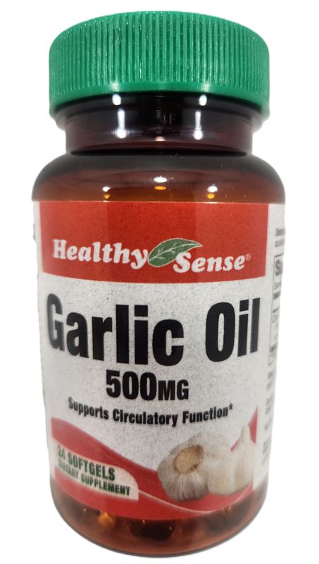 HEALTHY SENSE  GARLIC OIL 500MG 24 GEL CAP