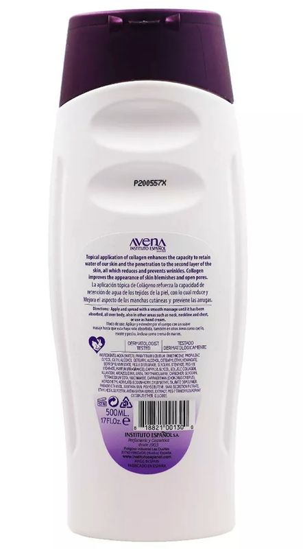 AVENA BODY COLAGENO 500ML CREMA LOCION, Avena Collagen Lotion Scented - 17 oz