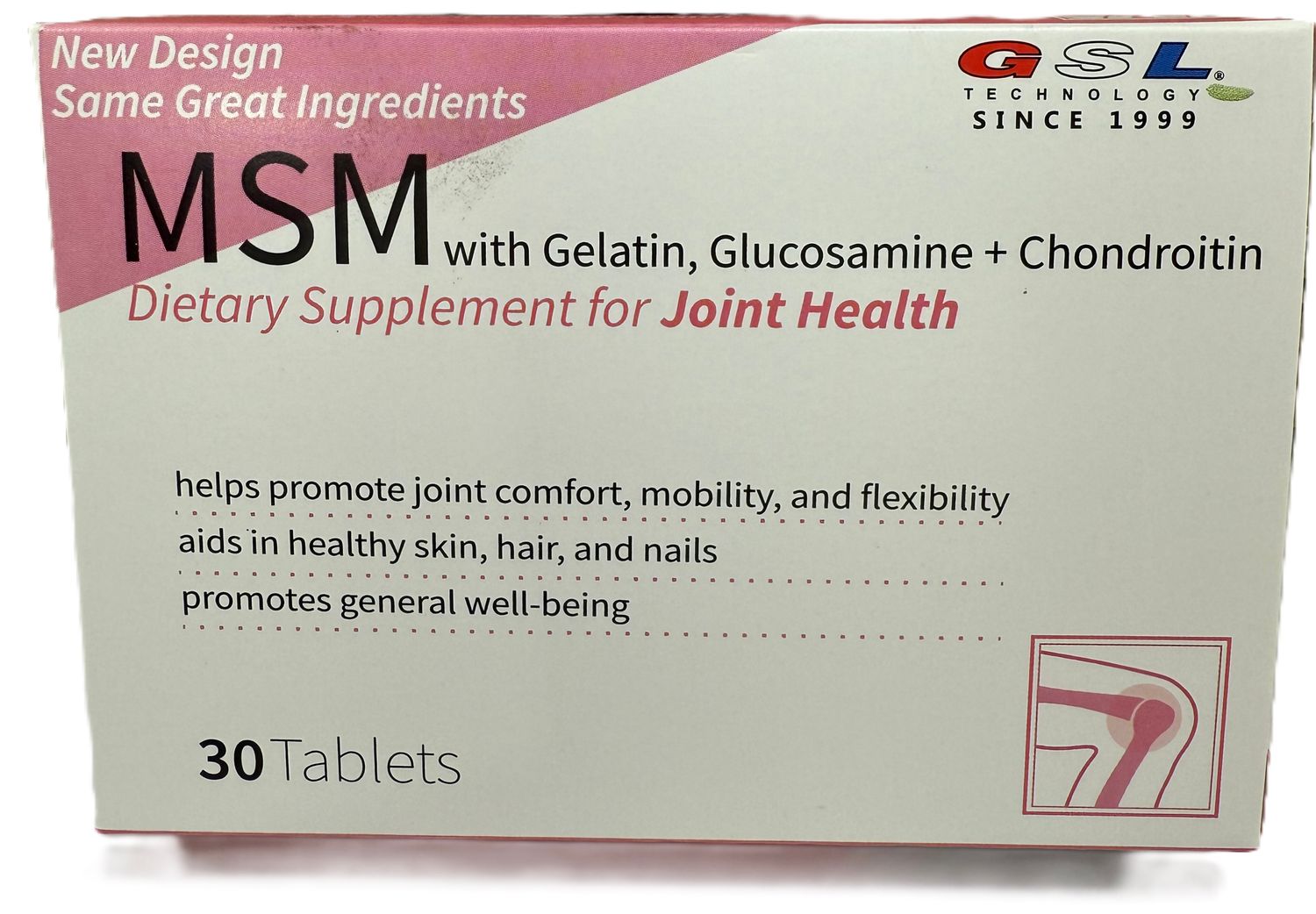 GSL MSM COMPLEX 500MG 30TB GLUCOSAMINA + CHONDROITIN