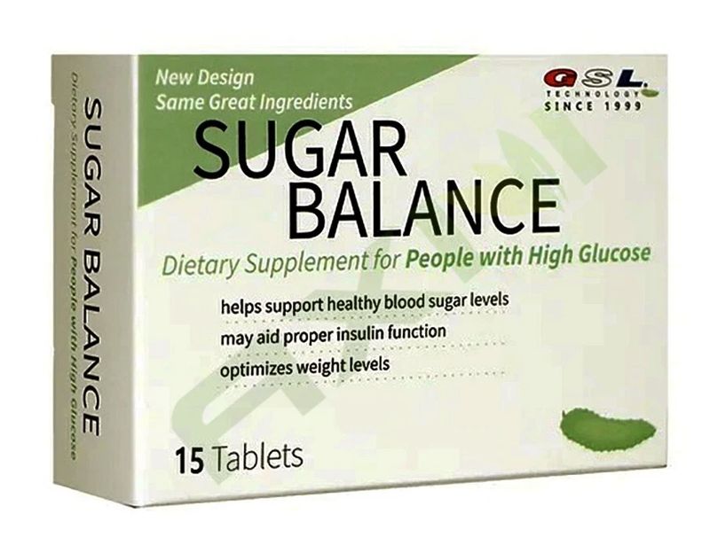 GSL SUGAR BALANCE SUPLEMENTO 15 TABLETAS