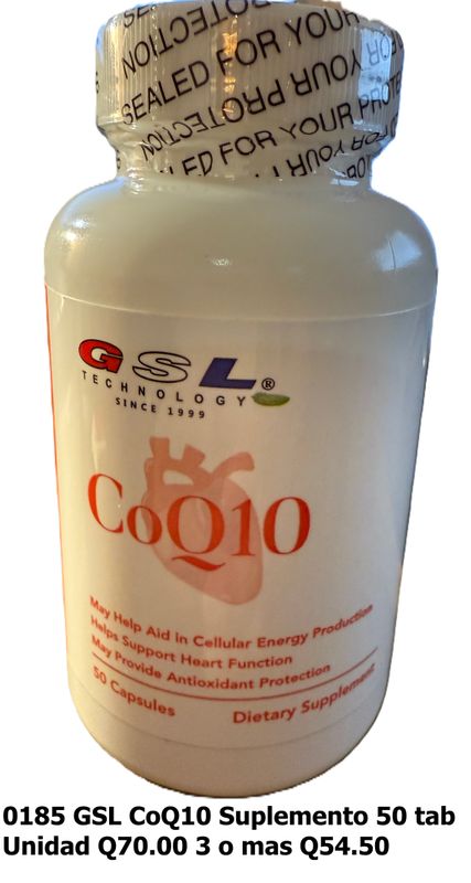 GSL COQ10 DIETARY SUPLEMENTO 50 TABLETAS