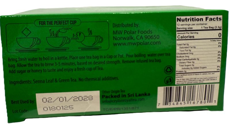 NATURE'S SIP DIETER'S TEA 12 BOLSITAS PARA HOMBRE O MUJER