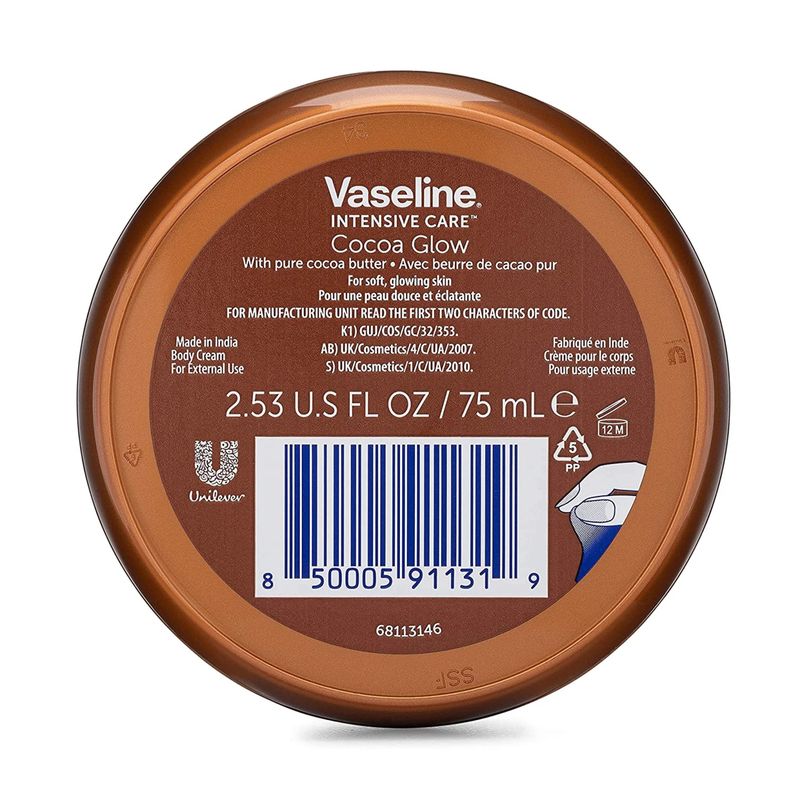 VASELINE COCOA GLOW CREAM 75ML CREMA FACIAL Y CORPORAL