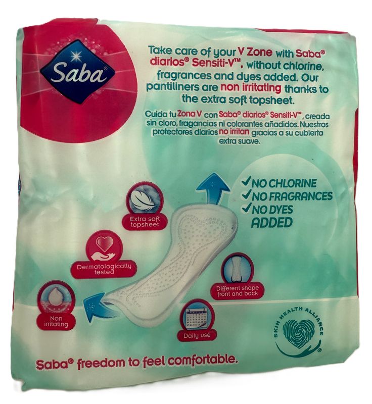 SABA REGULAR PROTECTORES 40PK con Sensiti-v NO IRRITABLES