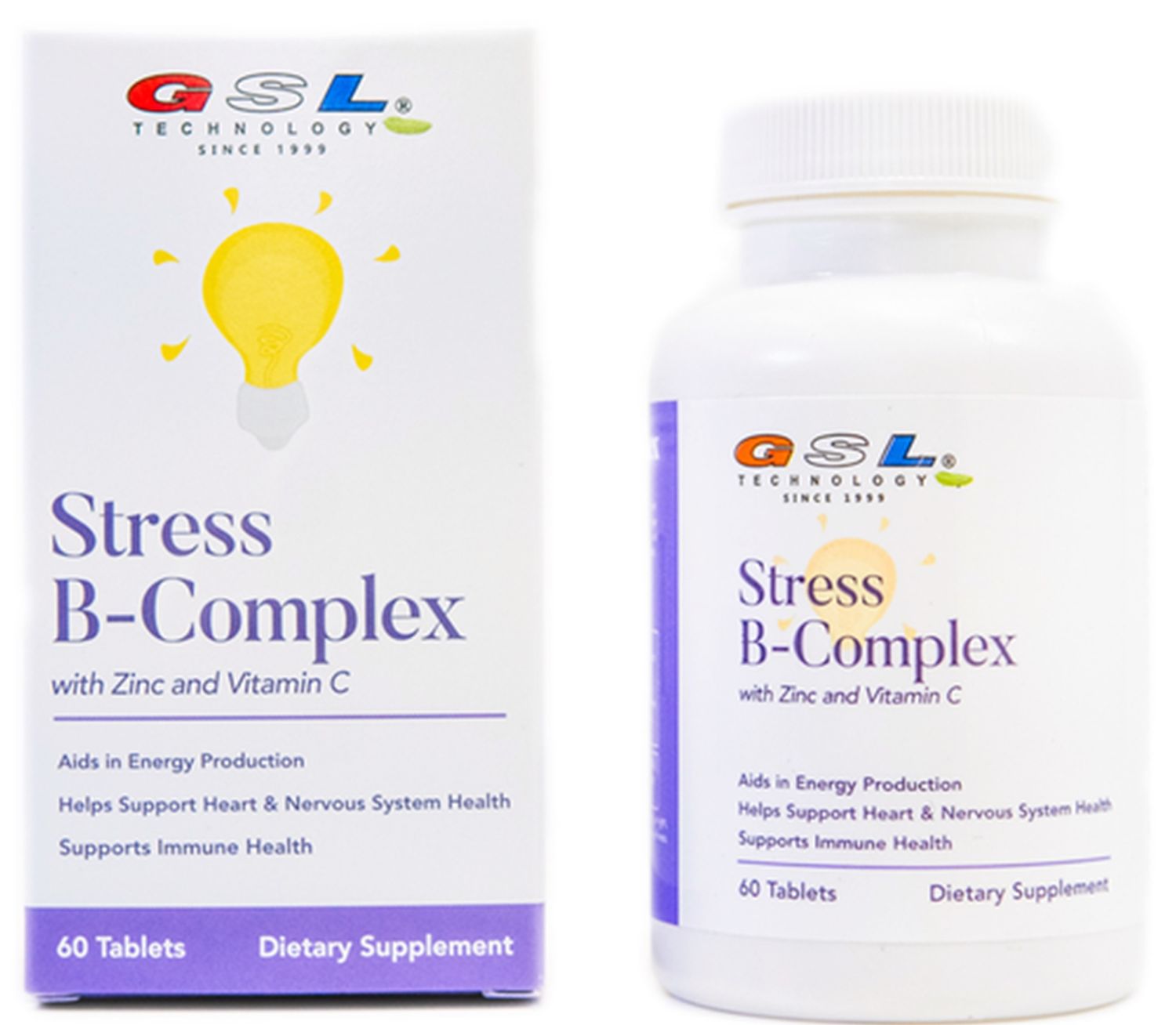 GSL B-COMPLEX  ZINC 60 TABLETAS