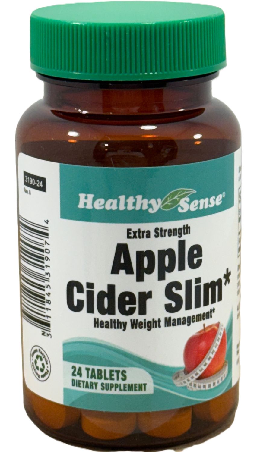 HS APPLE CIDER SLIM 24 TAB, Healthy Sense Apple Cider Slim Dietary Tablets | 24 Per Bottle