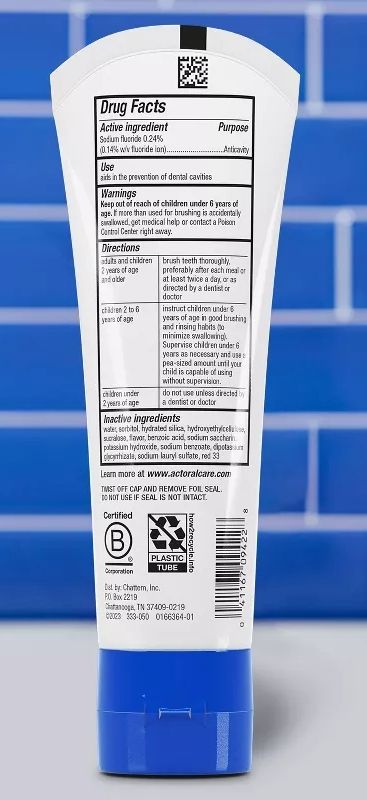 ACT KIDS BUBBLE GUM 130G PASTA D, ACT Kids' Bubblegum Fluoride Anticavity Toothpaste - 4.6 fl oz