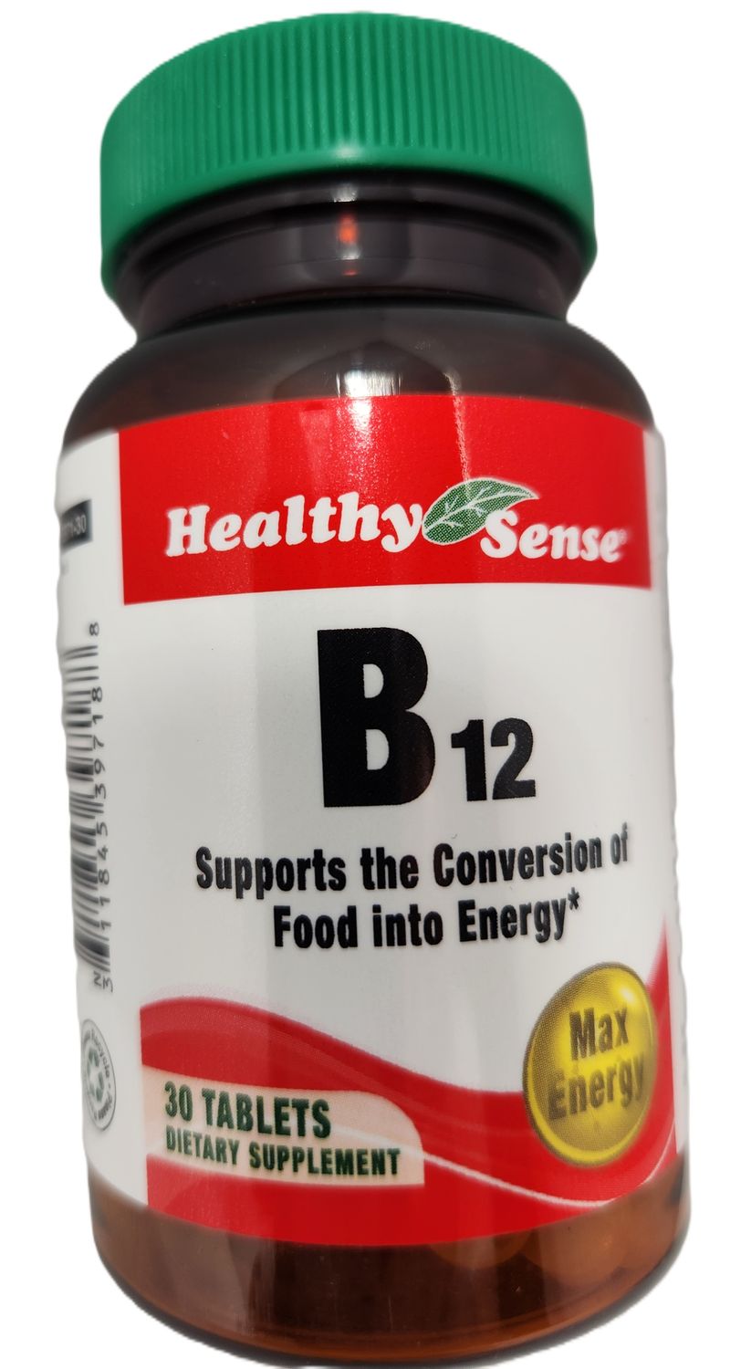 HEALTHY SENSE VITAMINA B12 SUPLEMENTO 30 TABLETAS