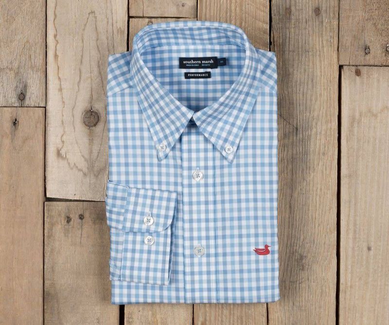 Cameron Performance Gingham Dress Shirt