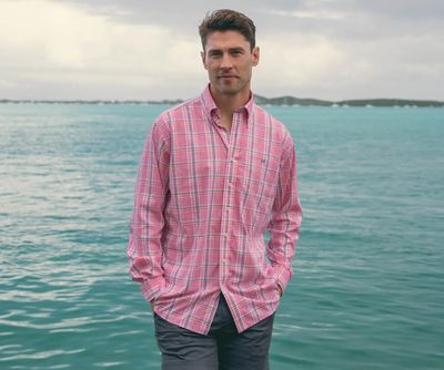 Shores Windowpane Performance Dress Shirt