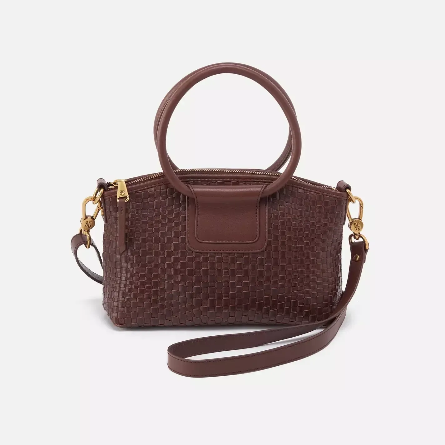 Sheila Top Zip Crossbody - Wave Weave Leather