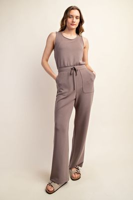 Sleeveless Full Length Jumpsuit