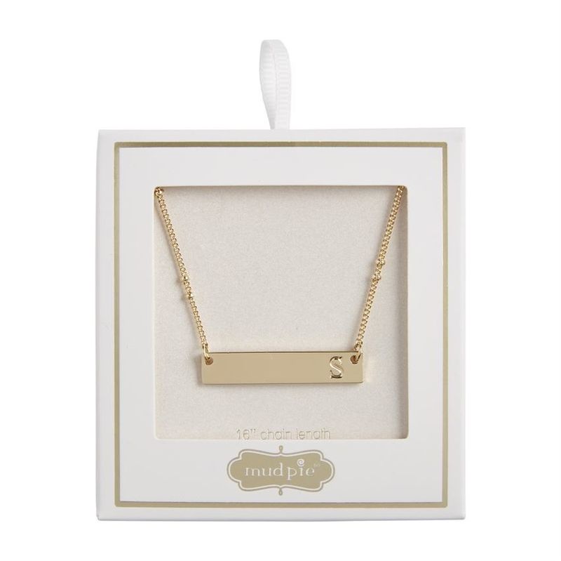 New Initial Bar Necklace