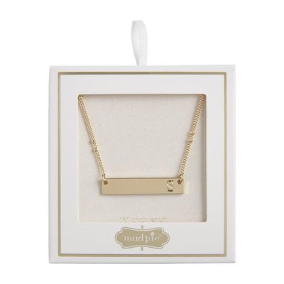New Initial Bar Necklace