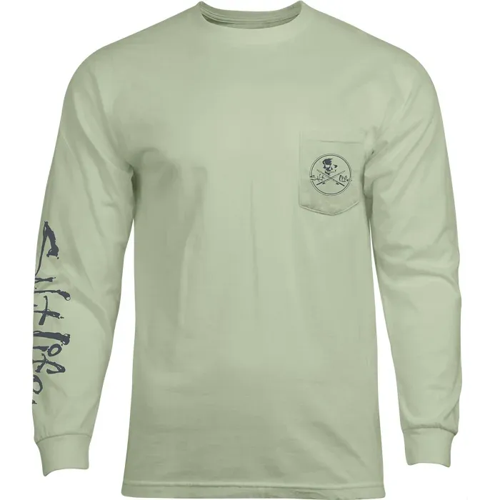 Skull and Poles Long Sleeve Pocket Tee