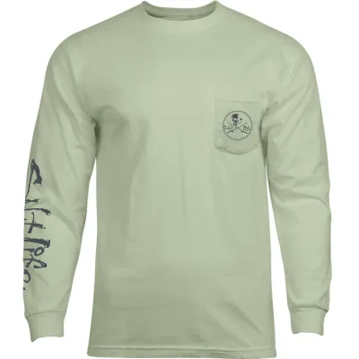 Skull and Poles Long Sleeve Pocket Tee