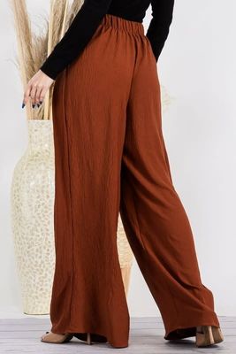 Solid Loose Fit Wide Leg Pants
